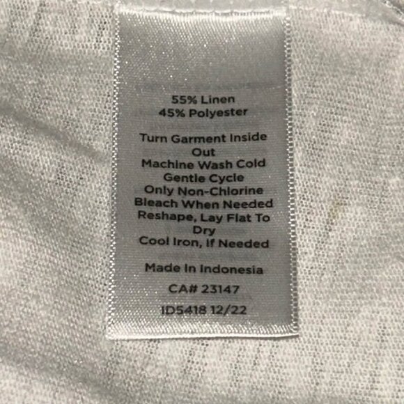 Talbots Cinched Shoulder Tie Bateau Neck Tee - White woman's size XLP - Picture 8 of 8